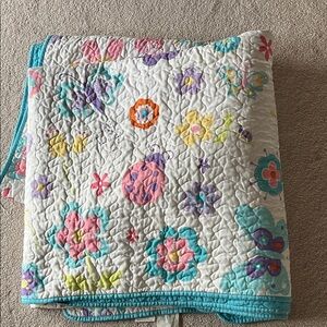 Colorful Floral Butterfly Quilt